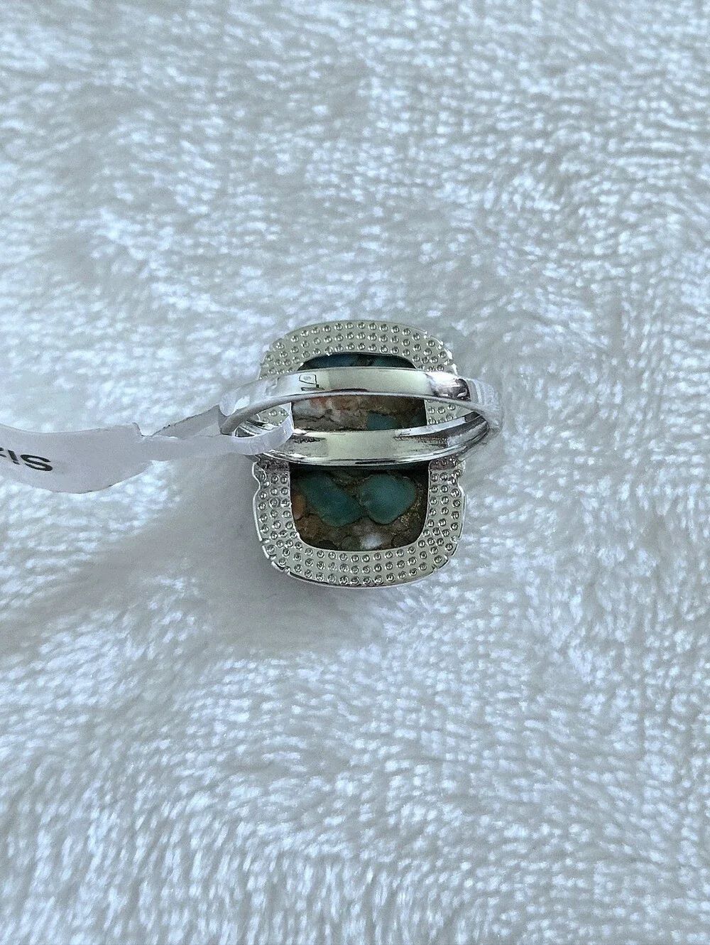 Gemolio Rectangular Oyster🦪 Turquoise🩵 Ring💍 - NWT - Picture 5 of 16